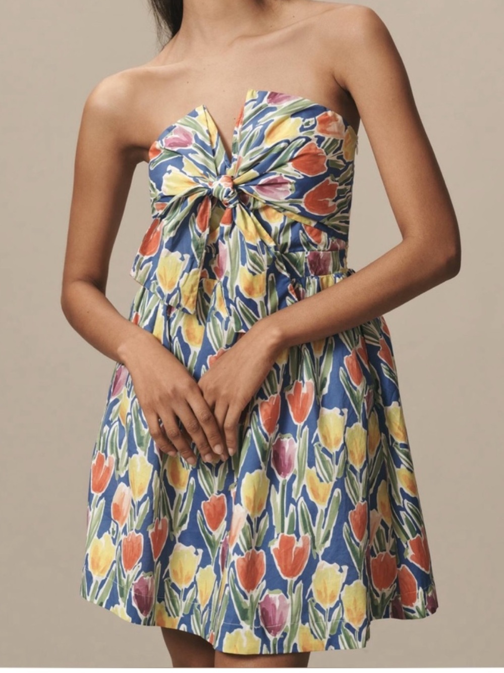 English Factory Anthropologie Tiptoe Through the Tulips Cotton Dress